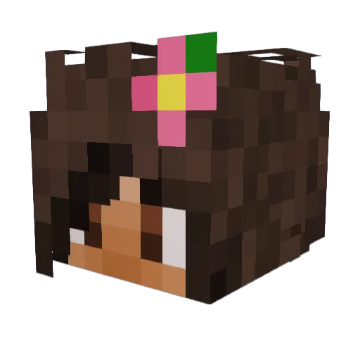 LoudMouse21 Minecraft avatar head, 3D render