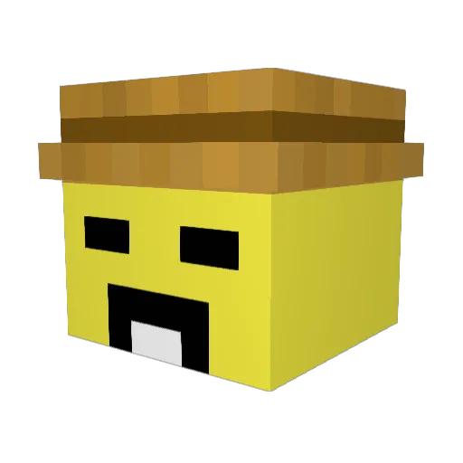Loudrino Minecraft avatar head, 3D render