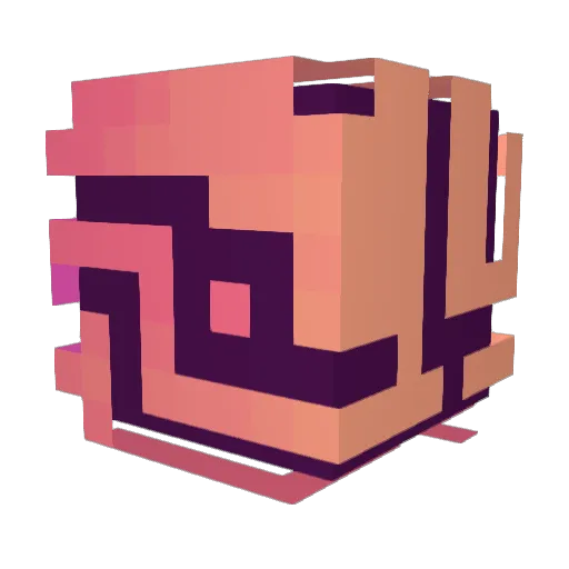 Louds Minecraft avatar head, 3D render