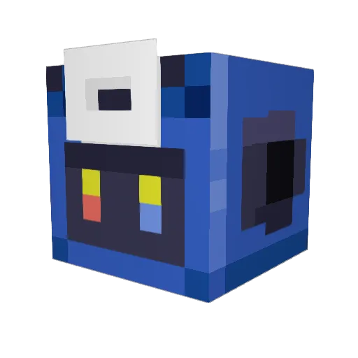 Loudspeaker100 Minecraft avatar head, 3D render