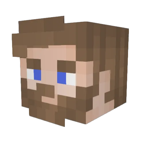 Loudvampire Minecraft avatar head, 3D render
