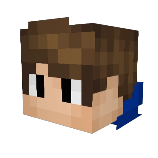 Loufto12 Minecraft avatar head, 3D render