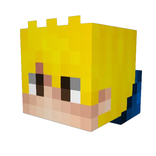 Lougui2703 Minecraft avatar head, 3D render