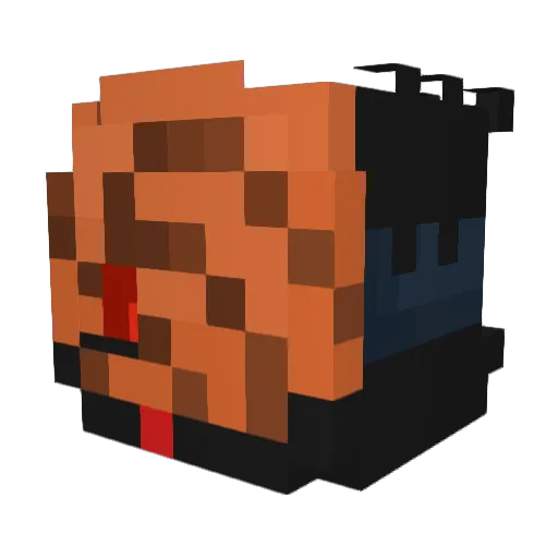 LouiPoui Minecraft avatar head, 3D render