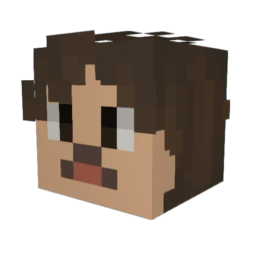 Louie765 Minecraft avatar head, 3D render