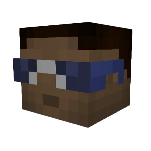 LouieWhite Minecraft avatar head, 3D render