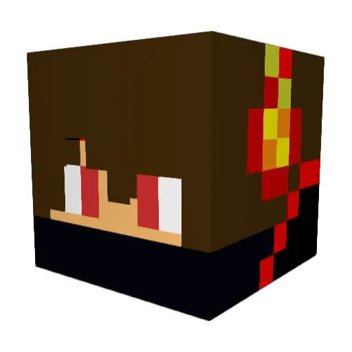 Louigi1 Minecraft avatar head, 3D render