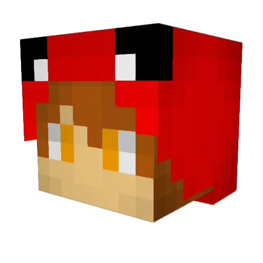 Louinel Minecraft avatar head, 3D render