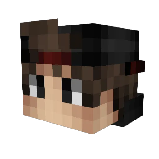 Louis183 Minecraft avatar head, 3D render
