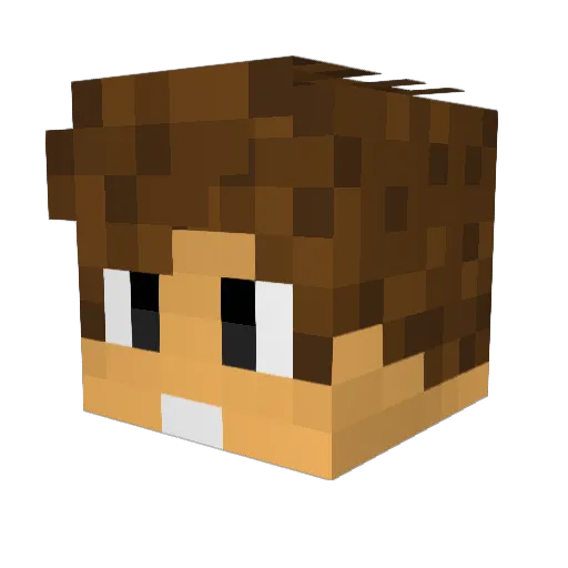Louis2337s Minecraft avatar head, 3D render