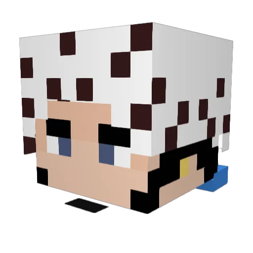 Louis24x Minecraft avatar head, 3D render