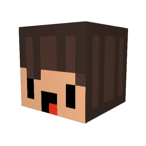 Louis3456 Minecraft avatar head, 3D render