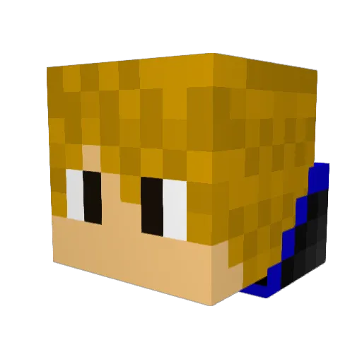 LouisAcraft Minecraft avatar head, 3D render
