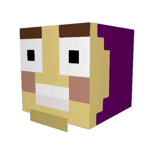 LouisBean Minecraft avatar head, 3D render
