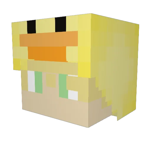 LouisEFT Minecraft avatar head, 3D render