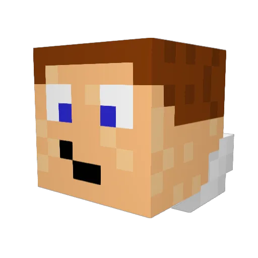 LouisFaul Minecraft avatar head, 3D render