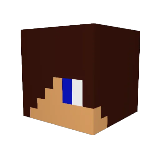 LouisPaul30 Minecraft avatar head, 3D render