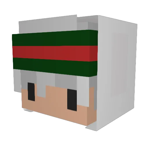 LouisVGucci Minecraft avatar head, 3D render