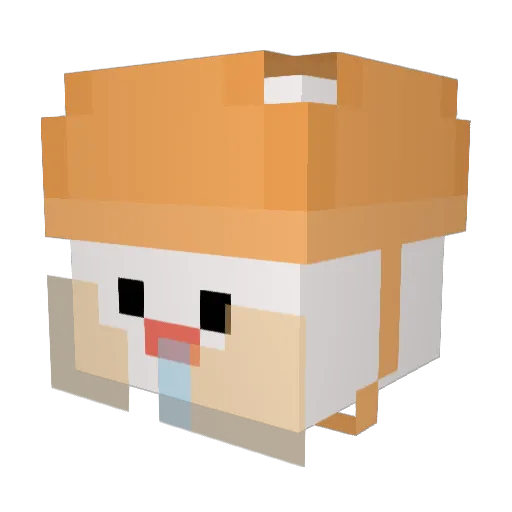 LouisVuitton_S2 Minecraft avatar head, 3D render