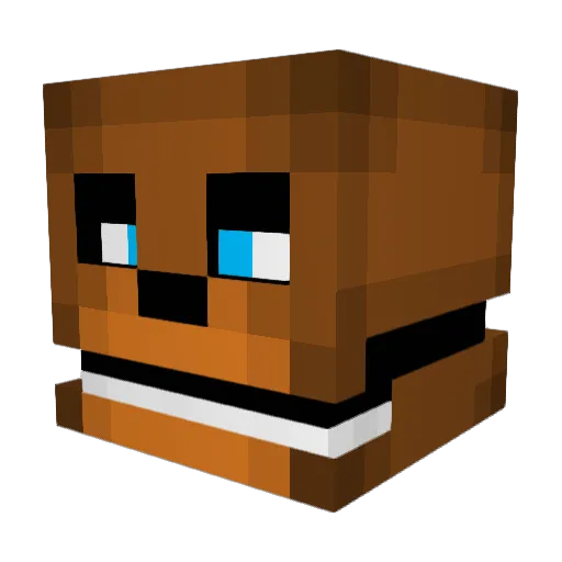 Louis_collab Minecraft avatar head, 3D render