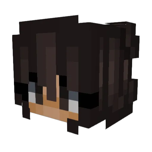 Louisaaxa Minecraft avatar head, 3D render