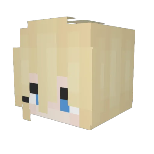 Louise1227 Minecraft avatar head, 3D render