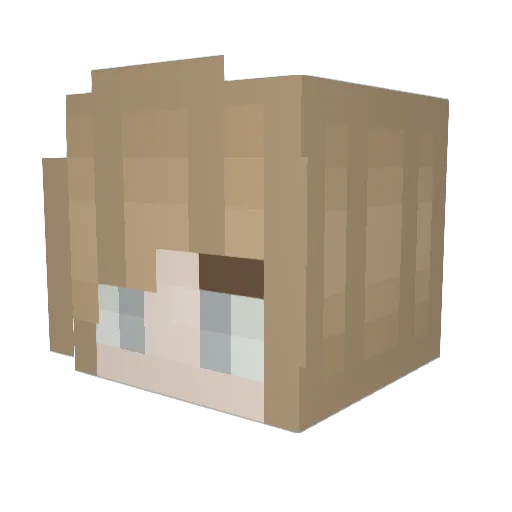 Louise1324 Minecraft avatar head, 3D render