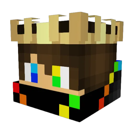 Louisgammer Minecraft avatar head, 3D render