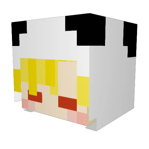 Louisgooiepooie Minecraft avatar head, 3D render