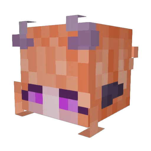 Louiska Minecraft avatar head, 3D render