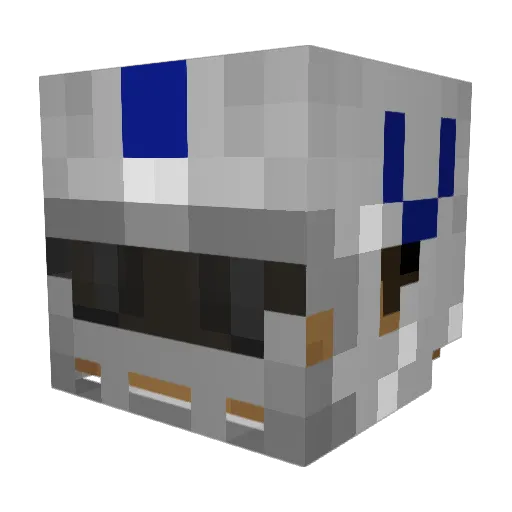 Louiski11 Minecraft avatar head, 3D render