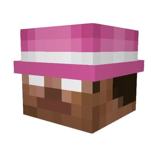 Louisonn Minecraft avatar head, 3D render