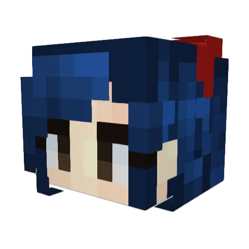LoukaDg Minecraft avatar head, 3D render