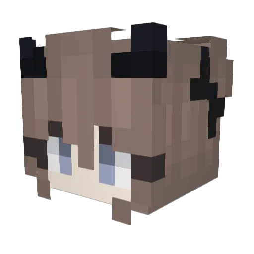 Louka_san Minecraft avatar head, 3D render