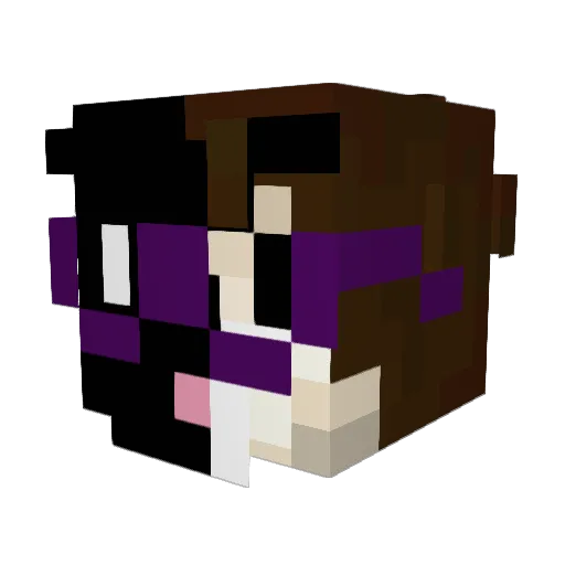 Loukada Minecraft avatar head, 3D render