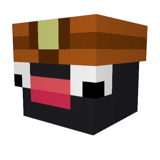 Loukaysi Minecraft avatar head, 3D render
