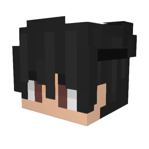 Loukerrr Minecraft avatar head, 3D render