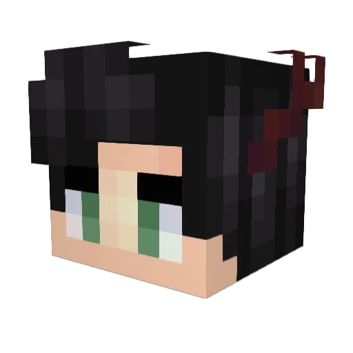 Loukinhas Minecraft avatar head, 3D render
