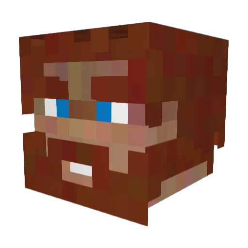 Loukoya Minecraft avatar head, 3D render