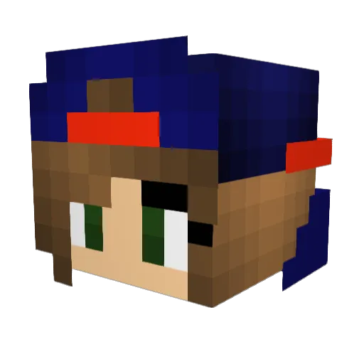 Loula12 Minecraft avatar head, 3D render