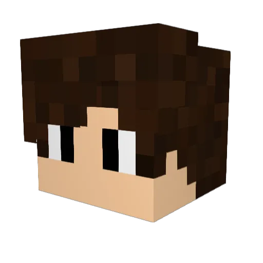 Loulabdoula Minecraft avatar head, 3D render