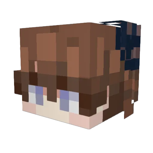 Loulithy Minecraft avatar head, 3D render