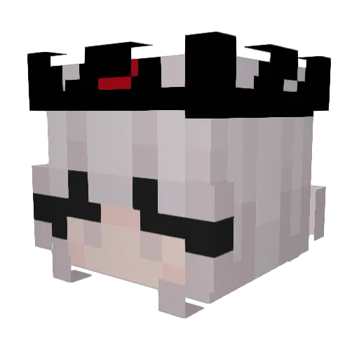 LouliviaClient Minecraft avatar head, 3D render
