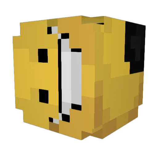LoulouFr Minecraft avatar head, 3D render