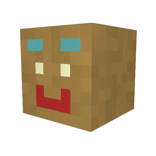 Louloutee_ Minecraft avatar head, 3D render
