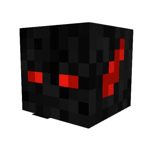 Louminer Minecraft avatar head, 3D render
