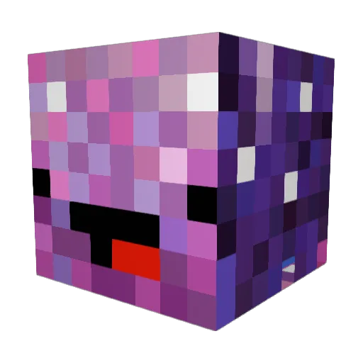 Loung1n Minecraft avatar head, 3D render