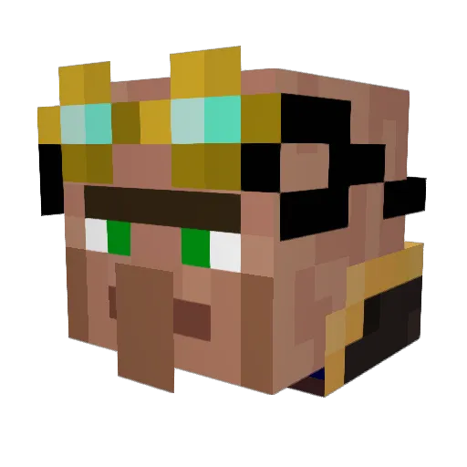 Loup2014 Minecraft avatar head, 3D render
