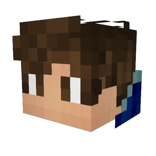 Loup_59 Minecraft avatar head, 3D render