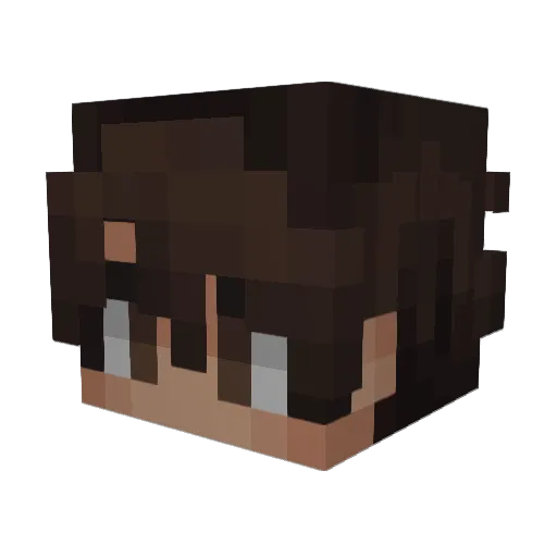 Lour3n Minecraft avatar head, 3D render